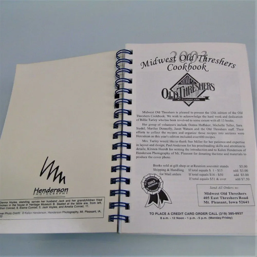 Midwest Old Threshers Vintage Cookbook 2003